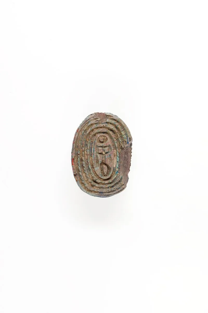 Scarab Inscribed with Hieroglyphs in a Rope Border — Unknown