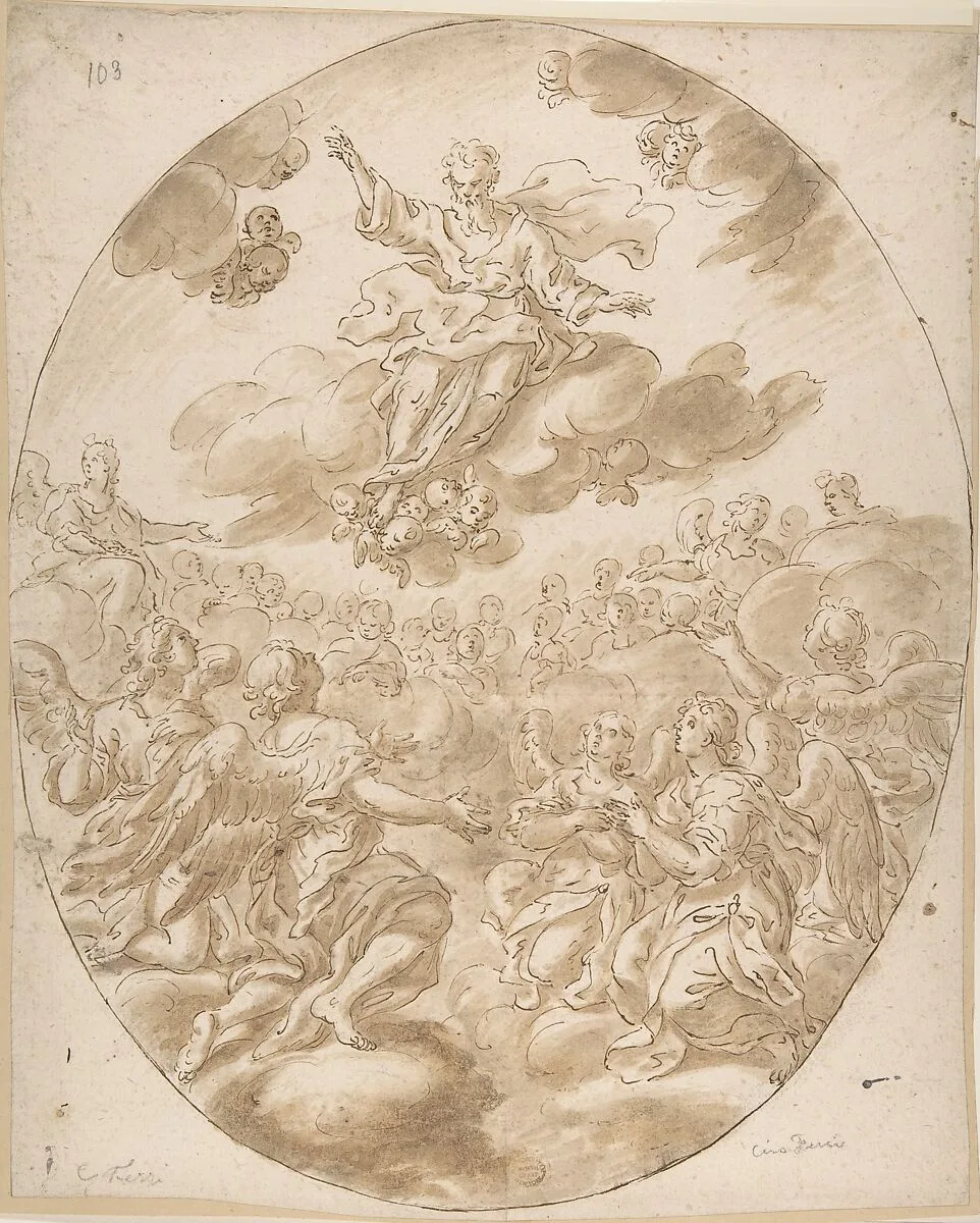 The Heavenly Host — Anonymous, Italian, Roman-Bolognese, 17th century