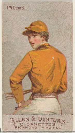 T.W. Doswell, from the Racing Colors of the World series (N22b) for Allen & Ginter Cigarettes