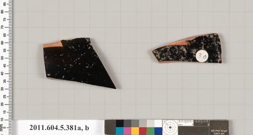 Terracotta fragments of kylikes (drinking cups)