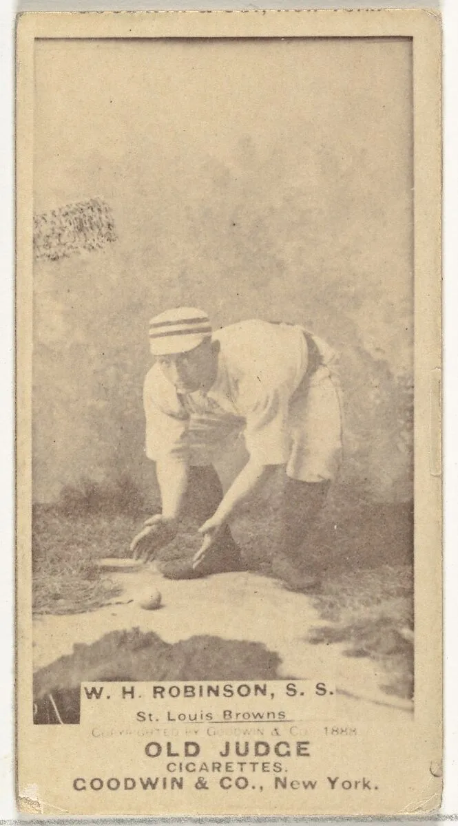 William H. "Yank" Robinson, Shortstop, St. Louis Browns, from the Old Judge series (N172) for Old Judge Cigarettes — Goodwin & Company