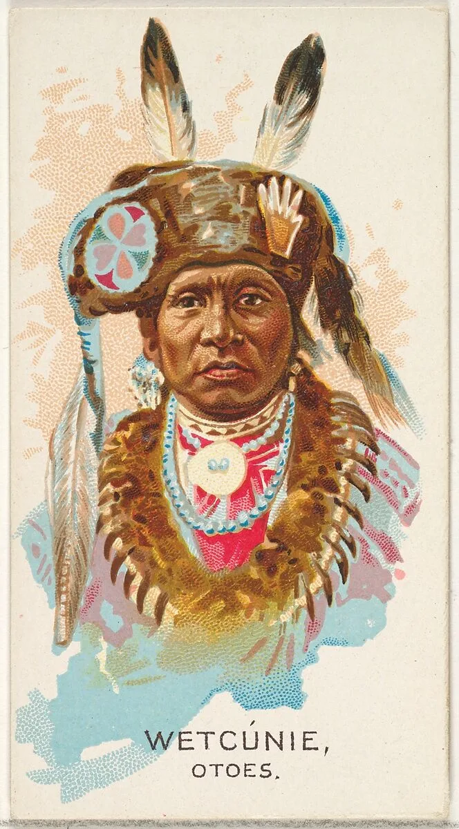 Wetcunie, Otoes, from the American Indian Chiefs series (N2) for Allen & Ginter Cigarettes Brands — Allen & Ginter