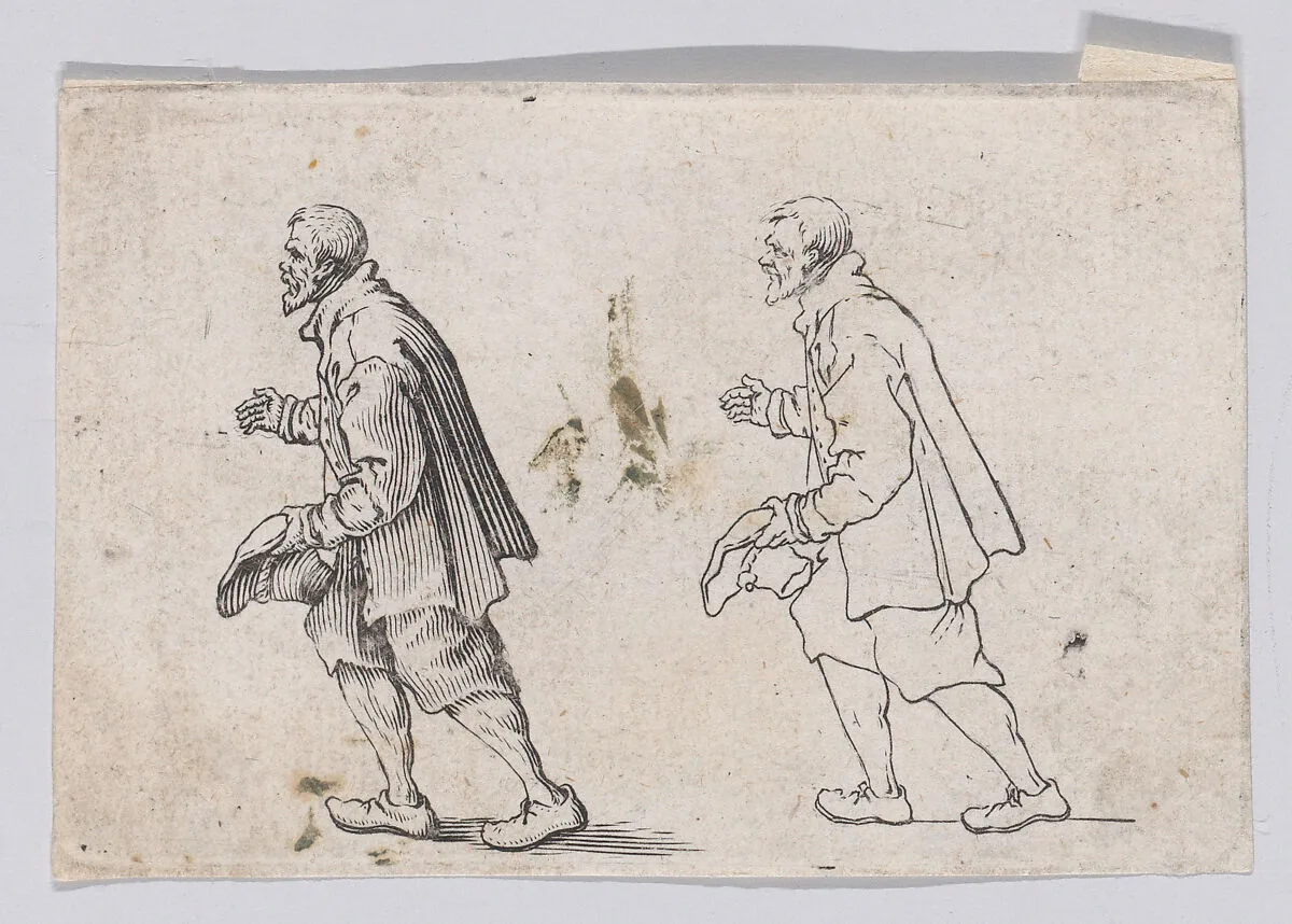 Reverse Copy of Le Paysan Qui Salue (The Peasant who Bows), from "Les Caprices" Series A, The Florence Set — Anonymous|Jacques Callot