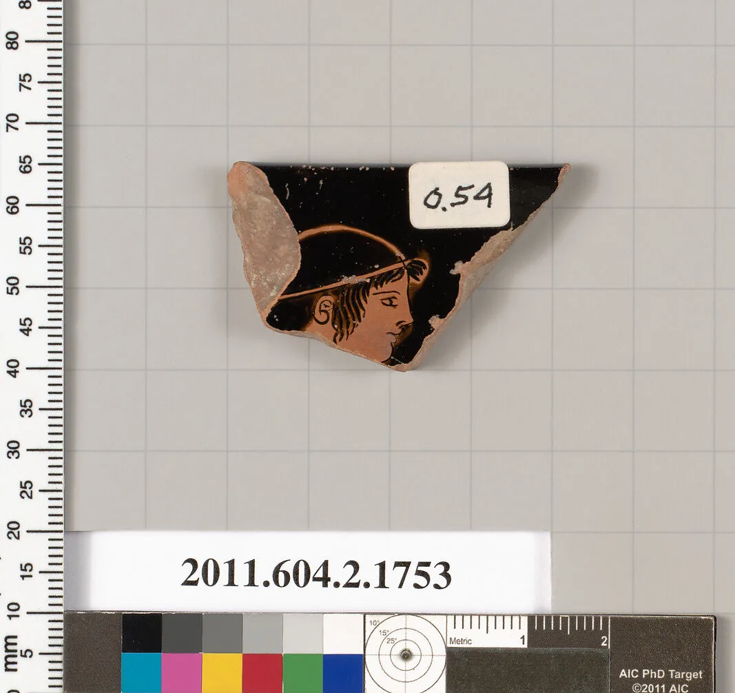 Terracotta rim fragment of a skyphos (deep drinking cup) — Unknown