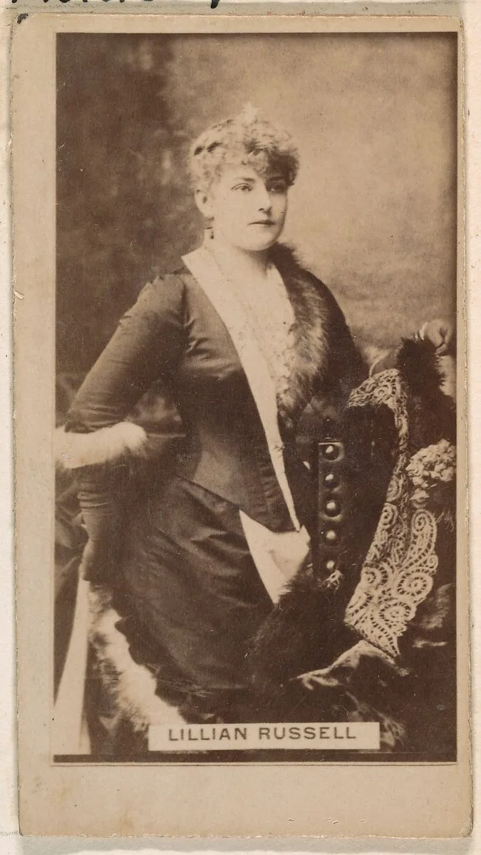 Lillian Russell, from the Actresses series (N245) issued by Kinney Brothers to promote Sweet Caporal Cigarettes — Kinney Brothers Tobacco Company
