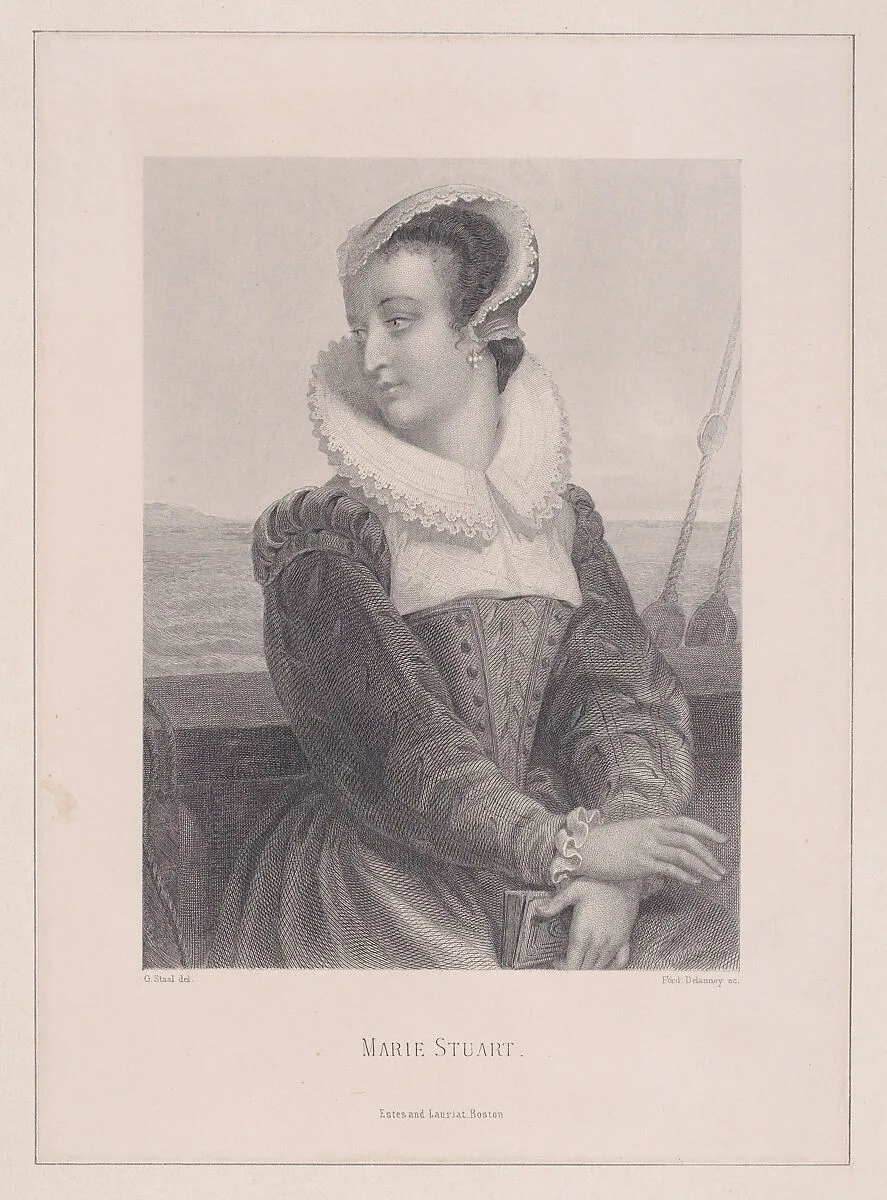 Mary, Queen of Scots returning to Scotland from Calais — Mary, Queen of Scots|Pierre-Gustave-Eugène Staal|Estes and Lauriat|Ferdinand Delannoy
