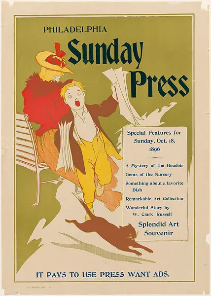Philadelphia Sunday Press: October 18 — Anonymous, American, 19th century|Philadelphia Press
