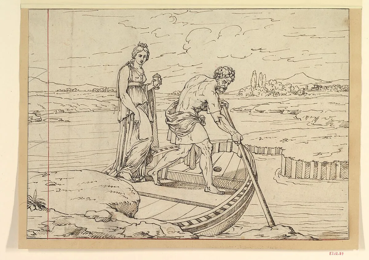 Psyche and Charon (?) — Anonymous, Italian, 19th century