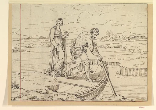 Psyche and Charon (?)