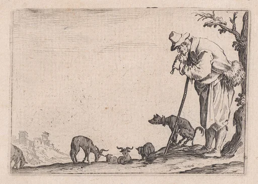 Le Berger Jouant de la Flute (The Shepherd Playing the Flute), from Les Caprices Series B, The Nancy Set