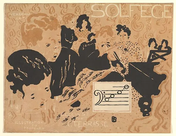 Preliminary cover design for "Petit Solfège illustré" — Pierre Bonnard