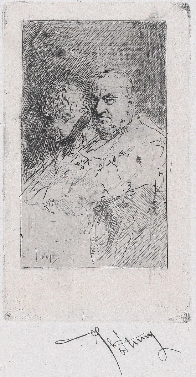 The Diplomat, man seated holding hat facing left — Mariano Fortuny, 1838–1874