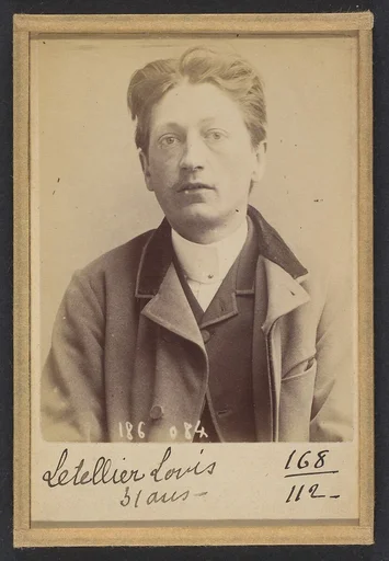 Letellier. Louis, Auguste. 29 ans, né à Rouen (Seine-Inférieure). Employé. Anarchiste. 23/4/92. 