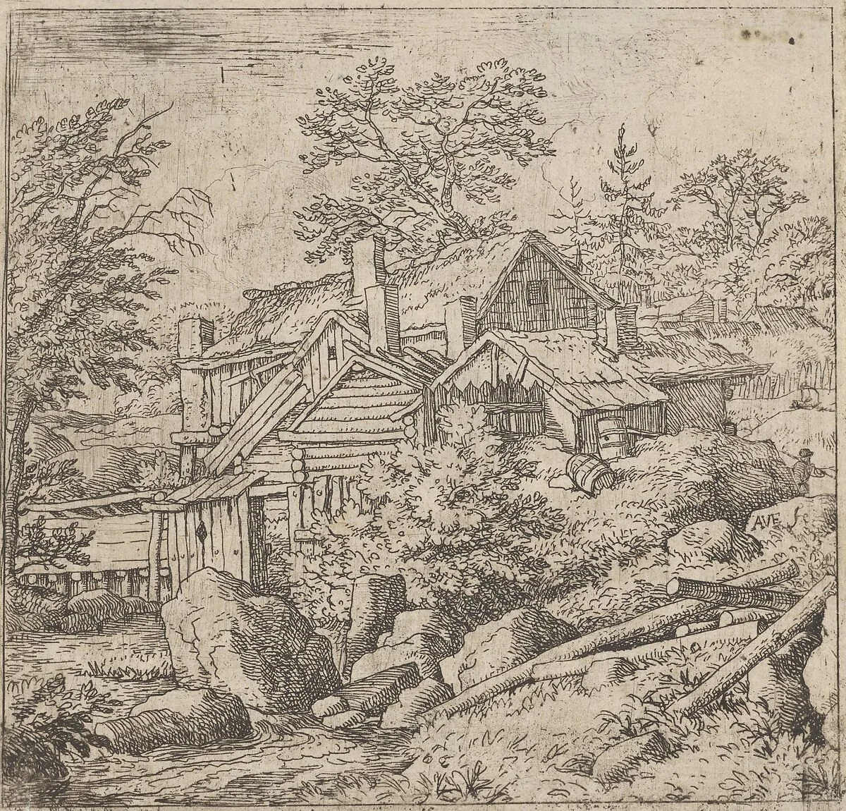 The Hamlet on the Mountain Side — Allart van Everdingen