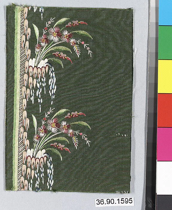 Embroidery sample for a man’s suit or waistcoat — Unknown