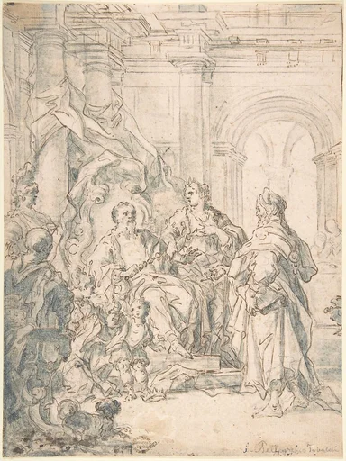 An Audience (recto); Sketch of a nude woman (verso)