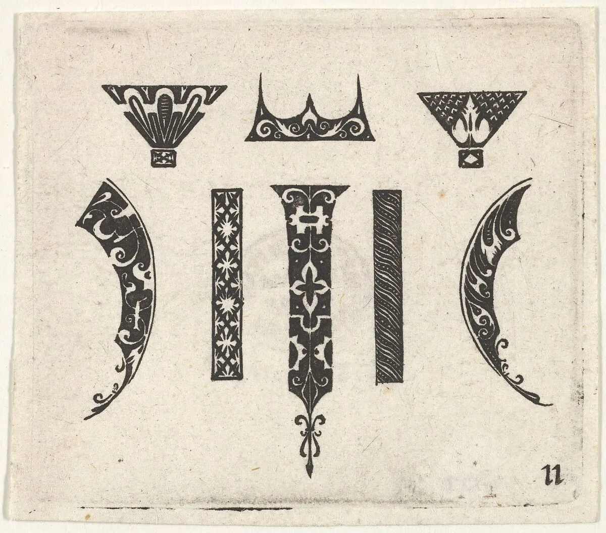 Blackwork Print with Eight Motifs — Claes Jansz. Visscher|Georg Arnoldt
