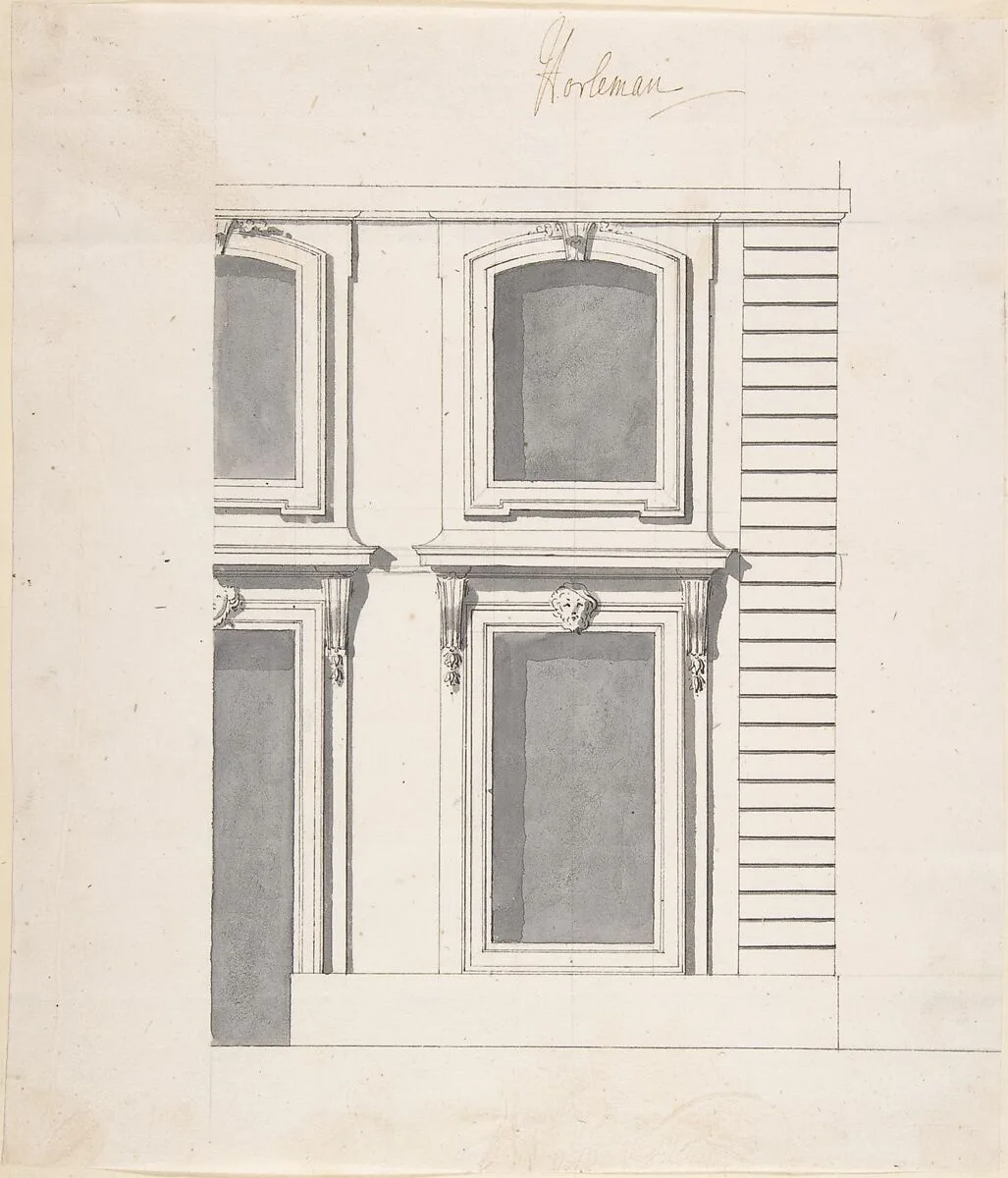 Design for a Palace Façade: detail of Windows and Doors — Carl Hårleman