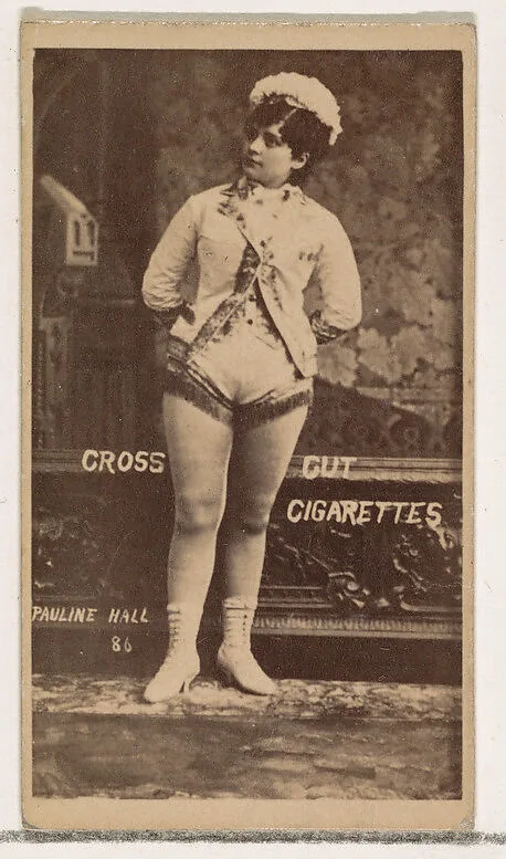 Card Number 86, Pauline Hall, from the Actors and Actresses series (N145-1) issued by Duke Sons & Co. to promote Cross Cut Cigarettes — W. Duke, Sons & Co.