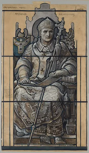 Cartoon for window, Saint Anselm, St. John's Chapel Episcopal Divinity School, Cambridge, Massachusetts