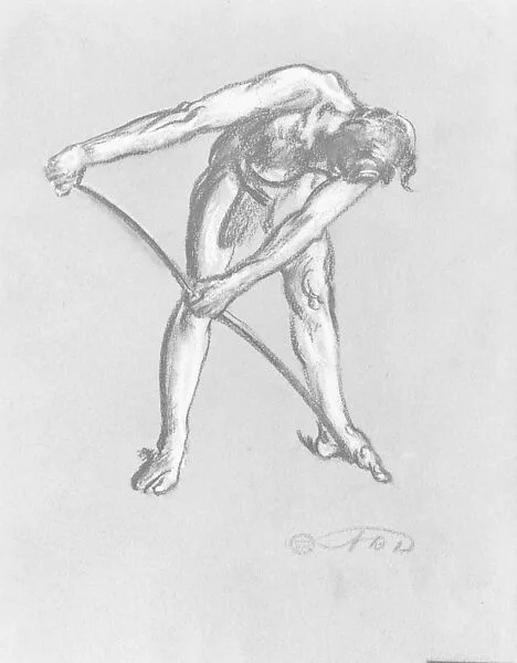 Stringing the Bow — Arthur B. Davies