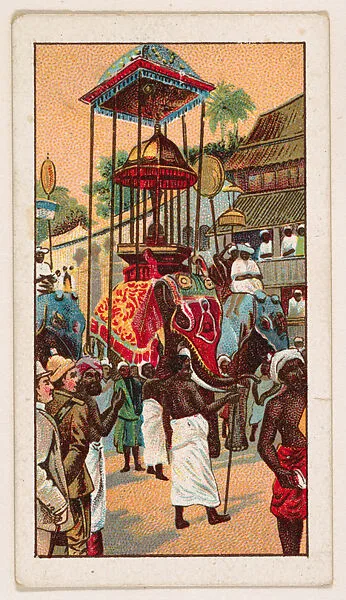 Procession in Colombo, bakery card from the Around the World Series (D92), issued by White Star Bakery — White Star Bakery