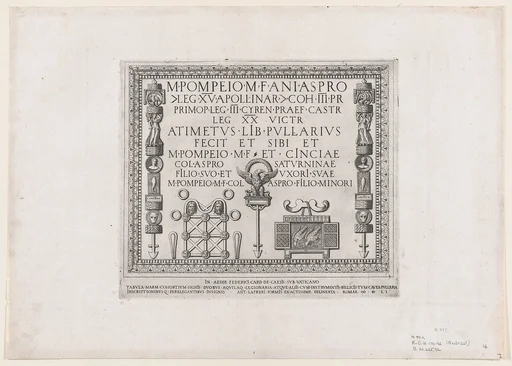 Speculum Romanae Magnificentiae: A Marble Plaque with Military Insignia