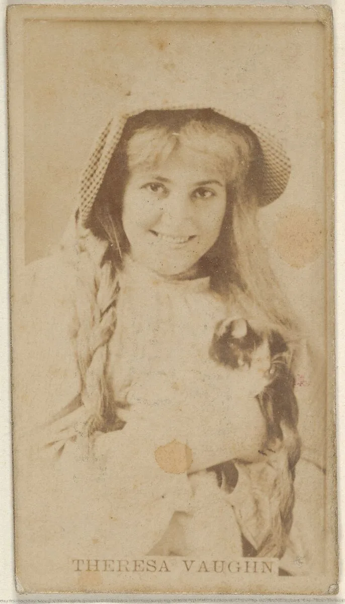 Theresa Vaughn, from the Actors and Actresses series (N45, Type 8) for Virginia Brights Cigarettes — Allen & Ginter