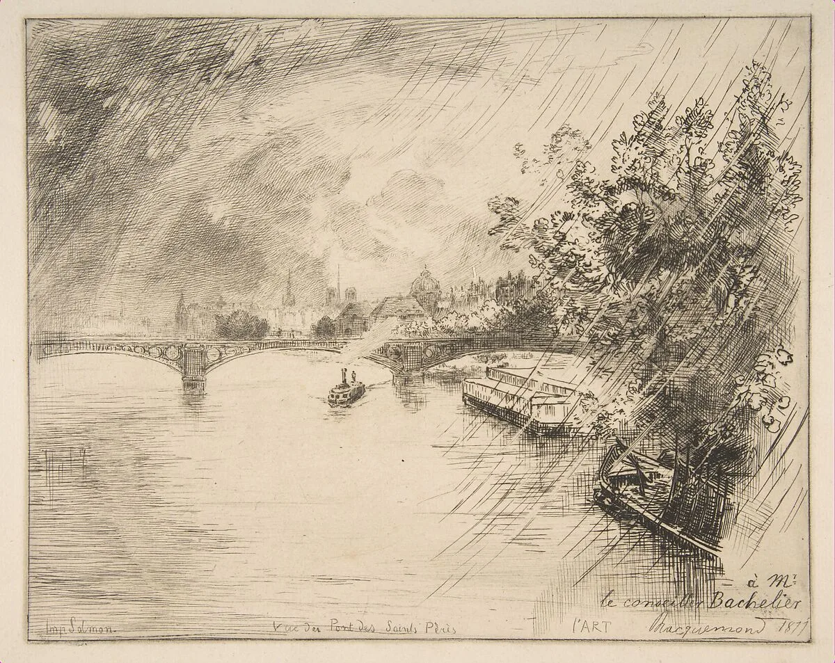 Vue du Pont des Saints-Pères — Félix Bracquemond|Alfred Salmon