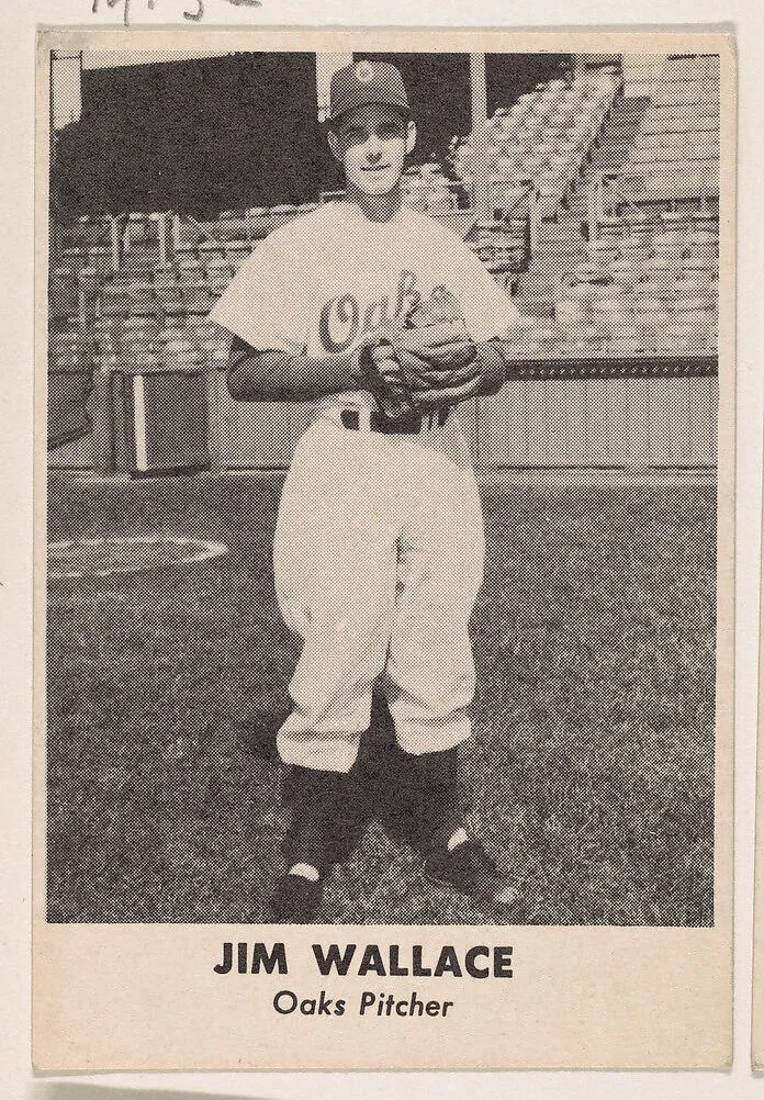 Jim Wallace, Oaks Pitcher, from the Oakland Baseball Players (Oaks) series (D317), issued by Sunbeam Bread and Remar Bread — Remar Baking Company|Sunbeam Bread