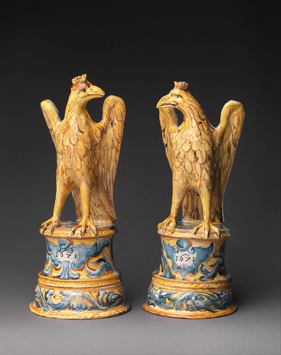 Crowned eagle (one of a pair) — Ippolito Rombaldoni