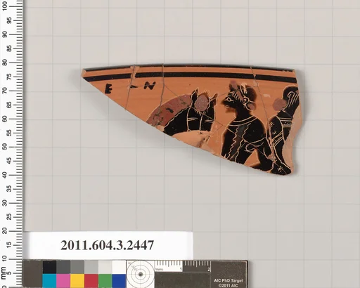 Terracotta rim fragment of a kylix (drinking cup)