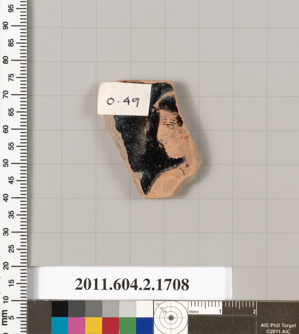 Terracotta rim fragment of a skyphos (deep drinking cup) — Unknown