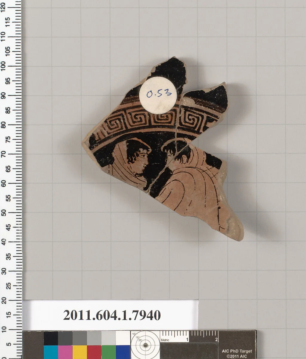 Terracotta fragment of a kylix (drinking cup) — Unknown
