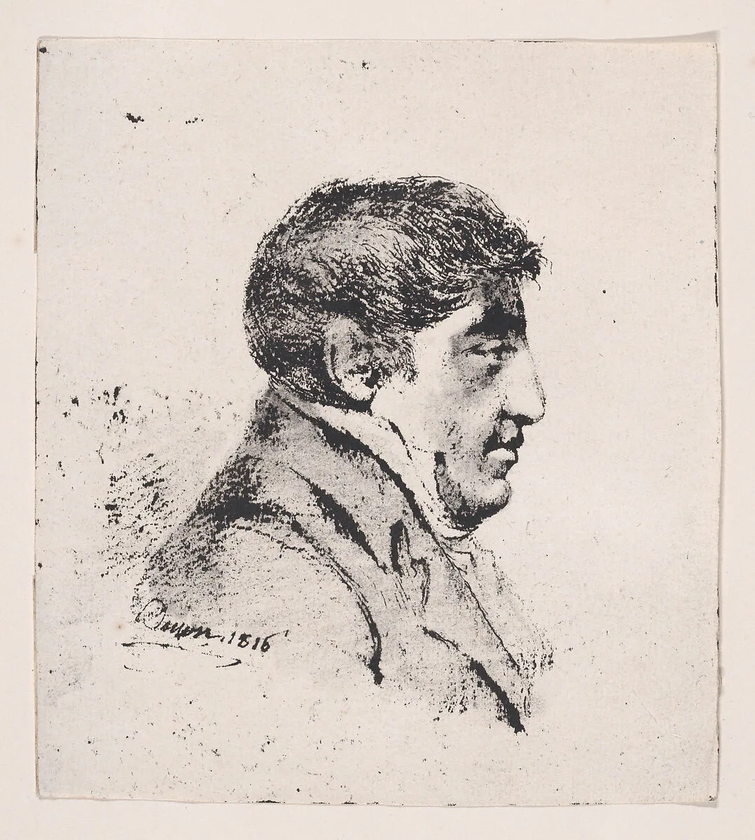 Portrait, head of a man — baron Dominique Vivant Denon
