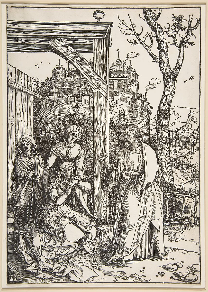 Christ Taking Leave of His Mother, from The Life of the Virgin — Albrecht Dürer
