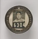 [Photographic Identification Badge from General Engineering & Dry Dock Company, Alameda, California]