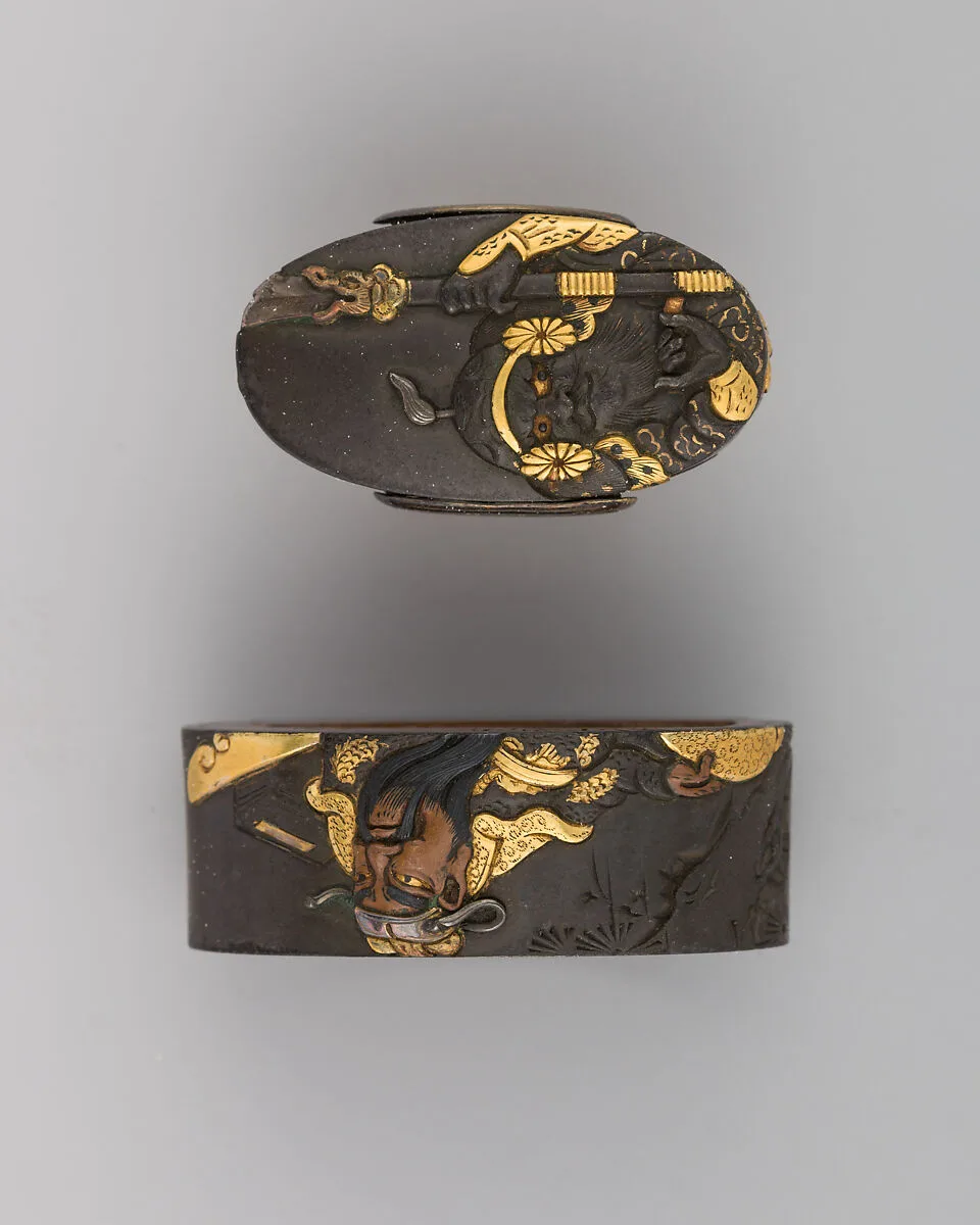 Sword-Hilt Collar and Pommel (Fuchigashira) — Unknown
