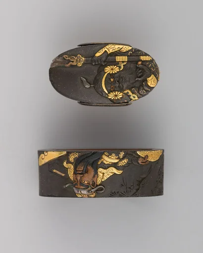Sword-Hilt Collar and Pommel (Fuchigashira)