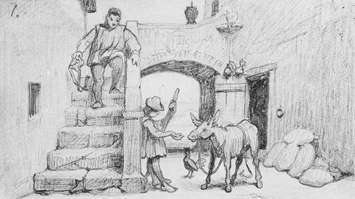 The Fable of the Miller, His Son and the Donkey No. 1