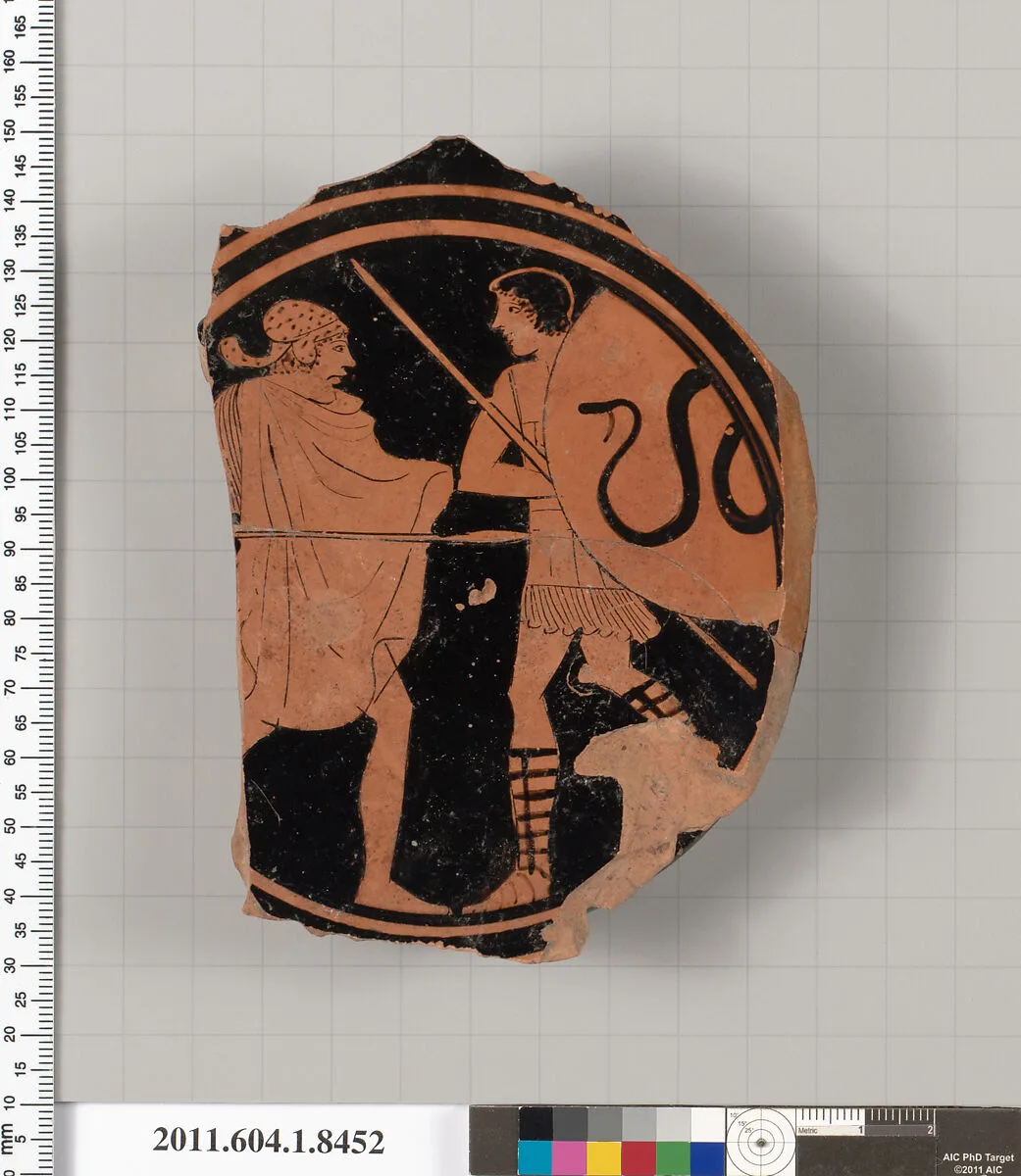 Terracotta fragment of a stemless kylix (drinking cup) — Unknown