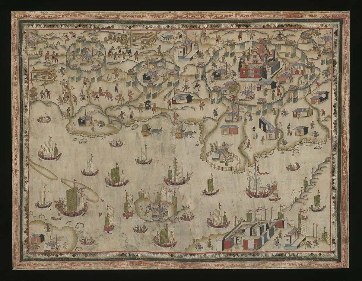 清 佚名 台南地區荷蘭城堡|Forts Zeelandia and Provintia and the City of Tainan — Unidentified artist