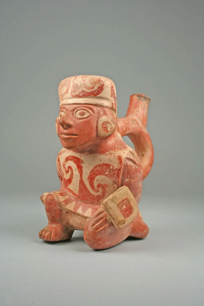 Stirrup Spout Bottle with Warrior — Unknown
