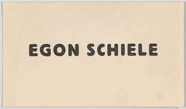 Egon Schiele, calling card — Anonymous|Egon Schiele