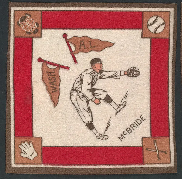 George McBride, Washington, American League from Baseball Players Felt Blanket series (B18) — Unknown