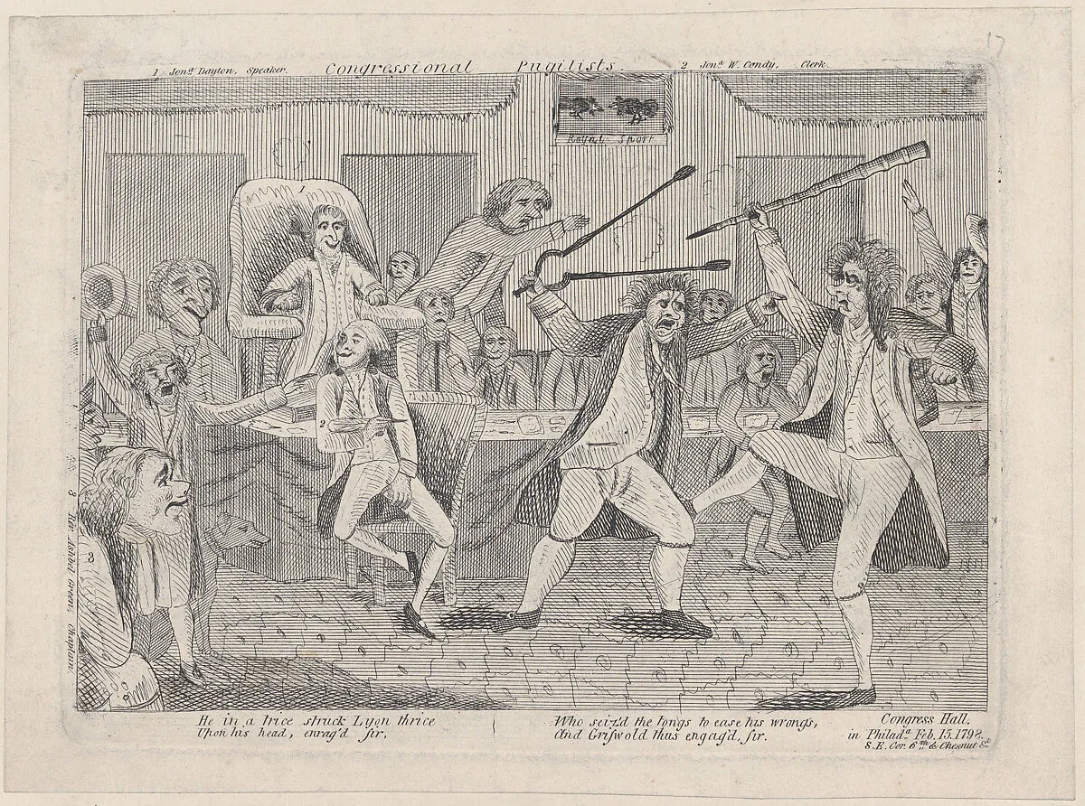 Congressional Pugilists — Anonymous, American, 18th century