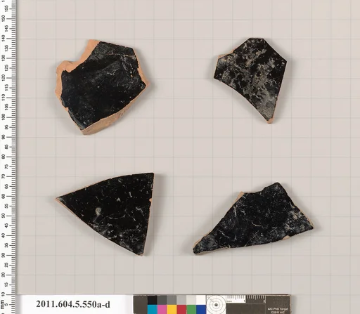Terracotta fragments of kylikes (drinking cups)