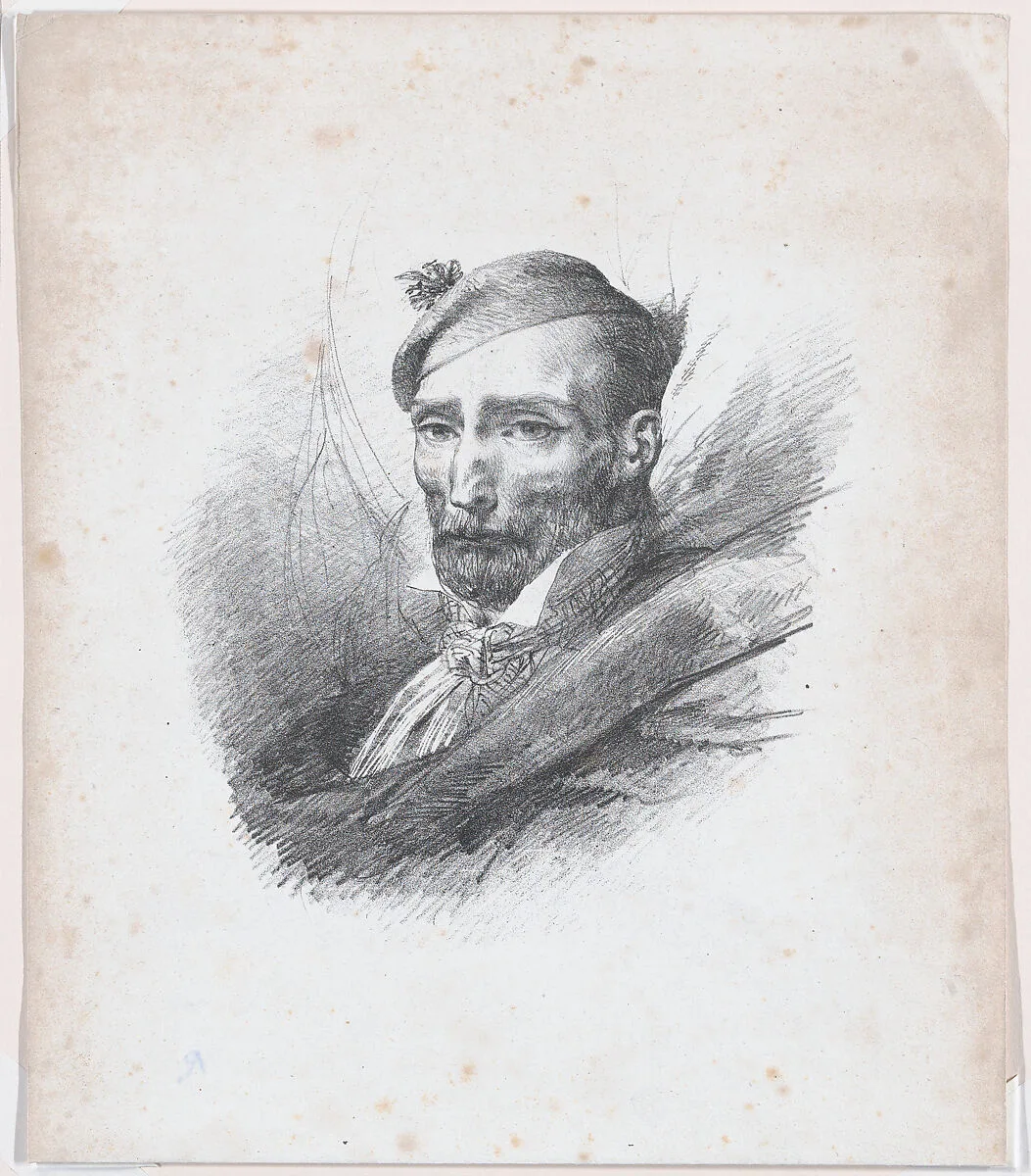 Portrait of Théodore Gericault — Léon Cogniet|Théodore Gericault