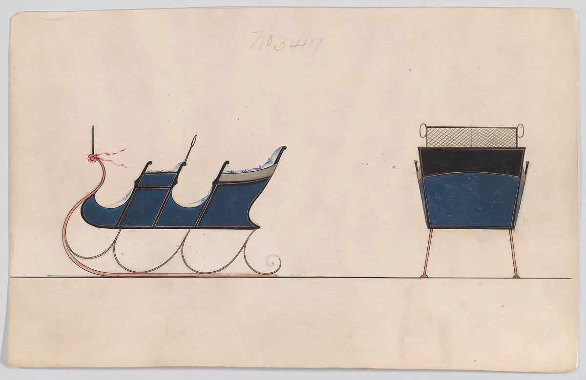 Design for 2 Seat Sleigh, no. 3417 — Brewster & Co.