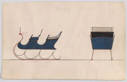 Design for 2 Seat Sleigh, no. 3417